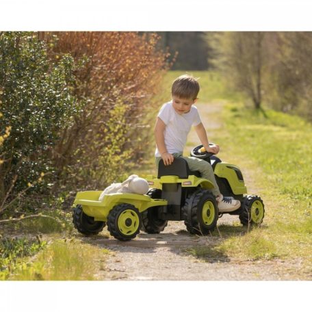 Smoby 710130 XL traktor utánfutóval - Zöld színű