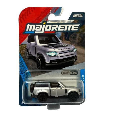 Majorette Showroom kisautó - Land Rover Defender 90 (1:64, ezüst)