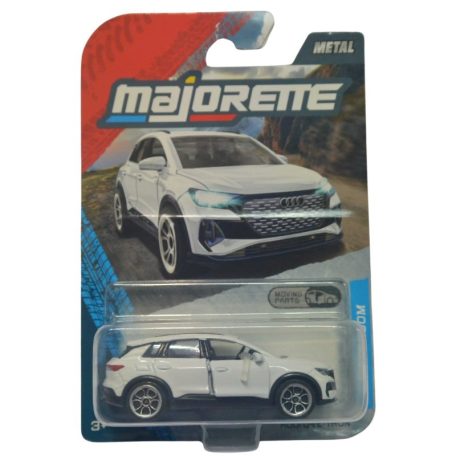 Majorette Showroom kisautó - Audi Q4 E-Tron (1:64, fehér)