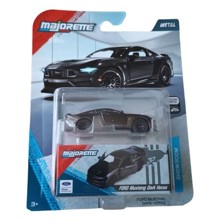 Majorette Showroom Deluxe Cars - Ford Mustang Dark Horse fém kisautó (1:64, fekete)