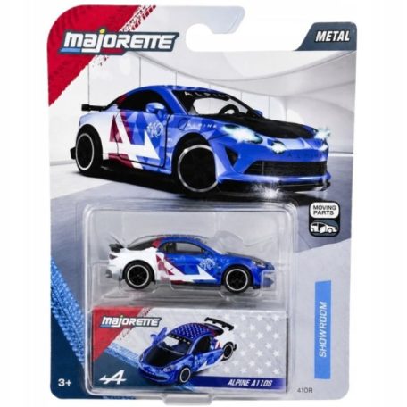 Majorette Showroom Deluxe Cars - Alpine A110 R fém kisautó (1:64, kék-fehér)