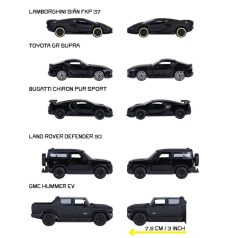   Majorette Ready for the Ride? kisautó ajándékszett - Black Edition fém kisautók (5 db, 1:64)