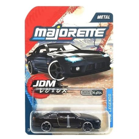 Majorette JDM Legends kisautó - Nissan Silvia (S15) Spec R Aero (1:64, fekete)