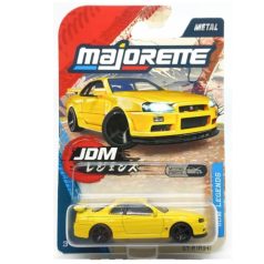   Majorette JDM Legends kisautó - Nissan Skyline GT-R R34 (1:59, sárga)