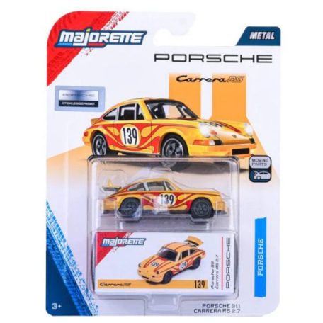 Majorette Porsche Deluxe Cars - Porsche 911 Carrera 2.7 (1:64, sárga)