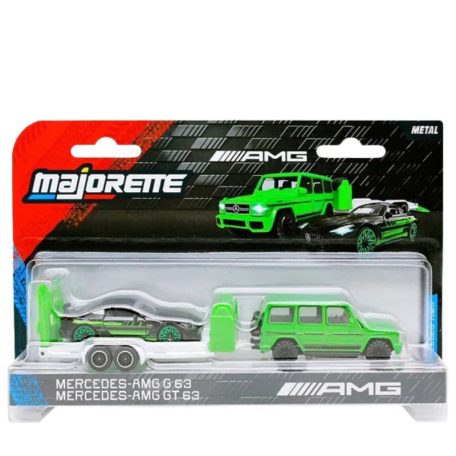 Majorette AMG Mercedes Deluxe Trailer kisautó szett - AMG G 63 és AMG GT 63