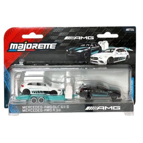 Majorette AMG Mercedes Deluxe Trailer játékautó szett - AMG GLC 63 S és AMG A 35
