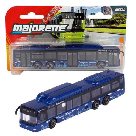 Majorette City MAN fém játékbusz - MAN Lion's City C sötétkék busz