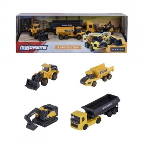Majorette Ready for the Ride? kisautó ajándékszett - Volvo Construction fém kisautók (4 db, 1:64)