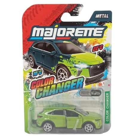 Majorette Color Changer kisautó - DS7 E-Tense (1:64, zöld)