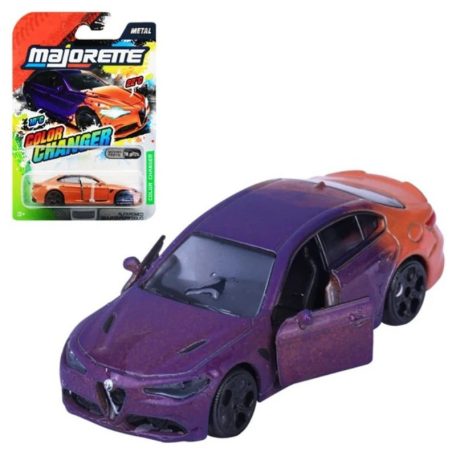 Majorette Color Changer kisautó - Alfa Romeo Giulia Quadrifoglio (1:64, narancssárga)