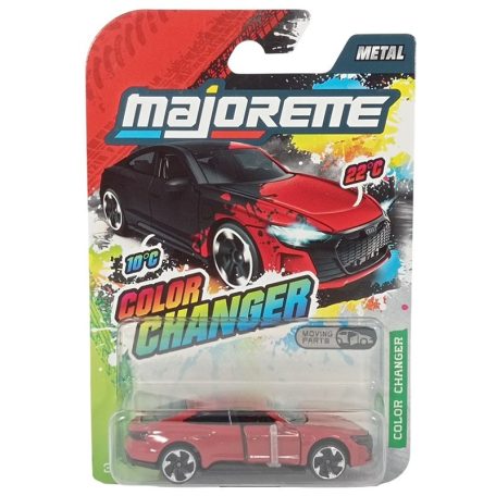 Majorette Color Changer kisautó - Audi RS e-tron GT (1:64, piros)