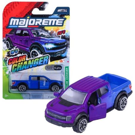 Majorette Color Changer kisautó - Ford F-150 Raptor (1:64, kék)