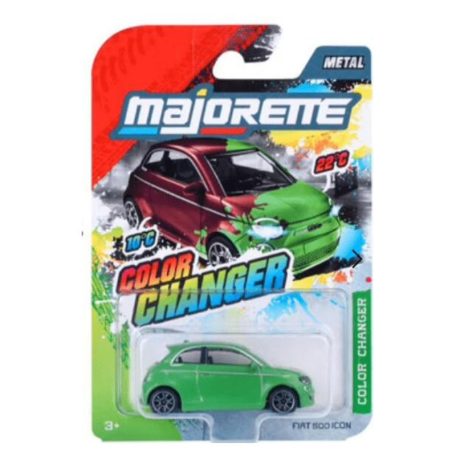 Majorette Color Changer kisautó - Fiat 500 Icon (1:64, zöld)