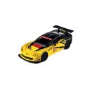 Majorette Collection gyűjtői kollekció 1. széria - 2005 Chevrolet Corvette C6R kisautó (sárga-fekete)