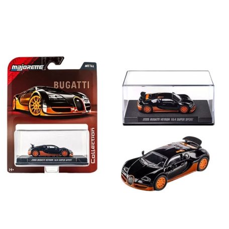 Majorette Collection gyűjtői kollekció 3. széria - 2005 Bugatti Veyron 16.4 Super Sport (fekete-narancssárga)
