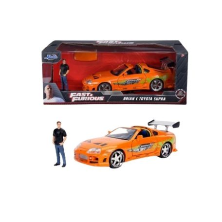 Jada Toys Fast & Furious modellautó figurával - Brian'S Toyota Supra (1:24)