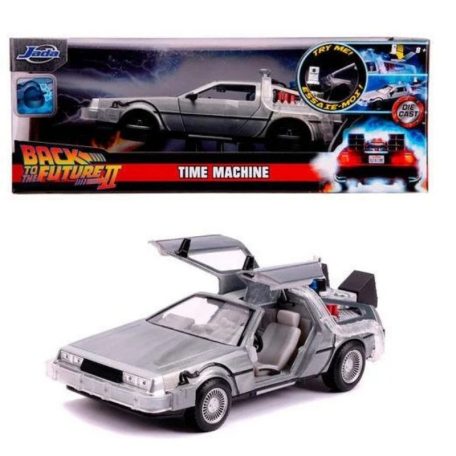 Jada Toys Vissza a jövőbe 2 Időgép (DeLorean) fém autómodell fénnyel (1:24)