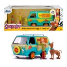 Jada Toys Scooby-Doo modellautó figurákkal - Mystery Van rejtély-járgány Bozonttal és Scooby-Doo-val (1:24)