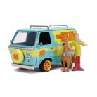 Jada Toys Scooby-Doo modellautó figurákkal - Mystery Van rejtély-járgány Bozonttal és Scooby-Doo-val (1:24)