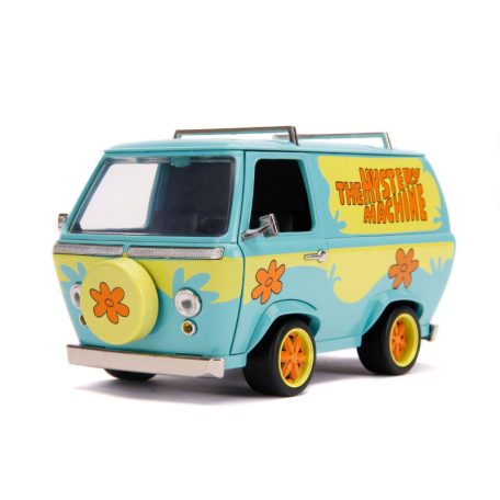 Jada Toys Scooby-Doo modellautó figurákkal - Mystery Van rejtély-járgány Bozonttal és Scooby-Doo-val (1:24)