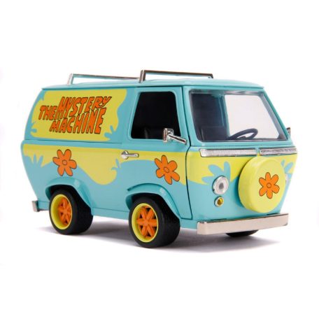 Jada Toys Scooby-Doo modellautó figurákkal - Mystery Van rejtély-járgány Bozonttal és Scooby-Doo-val (1:24)