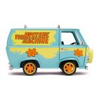 Jada Toys Scooby-Doo modellautó figurákkal - Mystery Van rejtély-járgány Bozonttal és Scooby-Doo-val (1:24)