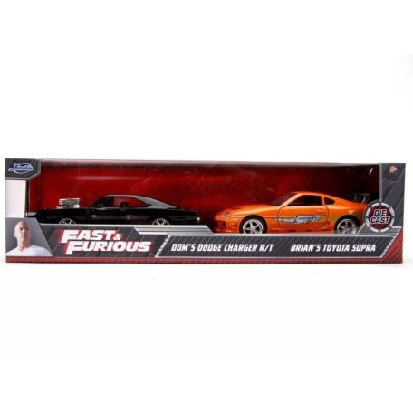 Jada Toys Fast & Furious - Twin Pack modellautó csomag - Dom's Dodge Charger RT és Brian's Toyota Supra (1:32)