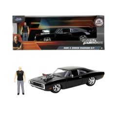   Jada Toys Fast & Furious 1970 Dodge Charger fém modellautó Dom figurával (1:24)