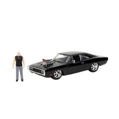   Jada Toys Fast & Furious 1970 Dodge Charger fém modellautó Dom figurával (1:24)