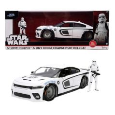  Jada Toys Star Wars modellautó és figura - Storm Trooper és Dodge (1:24)