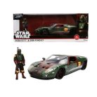 Jada Toys Star Wars modellautó és figura - Boba Fett és 2005 Ford GT (1:24)