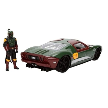 Jada Toys Star Wars modellautó és figura - Boba Fett és 2005 Ford GT (1:24)