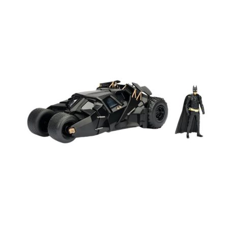Jada Toys Batman The Dark Knight fém autómodell - Sötét lovag Batmobil és Batman játékfigura (1:24)