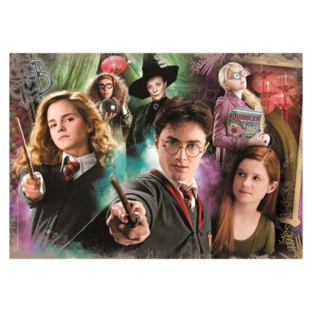 Clementoni 98430 Harry Potter Super Color puzzle négyzet alakú dobozban - Hermione, Harry, Ginny (104 db)