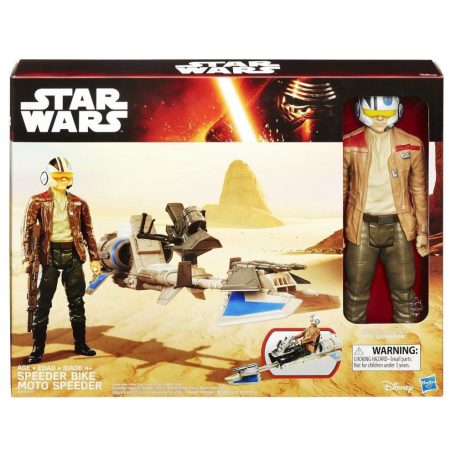 Star Wars Hero Seria figura és jármű - Speeder Bike Poe Dameron