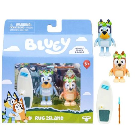 Bluey figura csomag - Bluey és Bingo Szőnyegszigeten