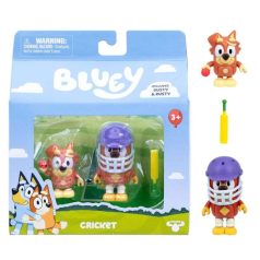 Bluey figura csomag - Rozsdás és Dusty krikettezik