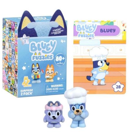 Bluey Fuzzies bolyhos meglepetés figura dupla csomag