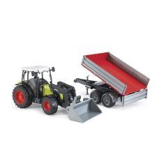   Bruder 02112 Claas Nectis 267 F markolós traktor utánfutóval