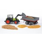 Bruder 02112 Claas Nectis 267 F markolós traktor utánfutóval