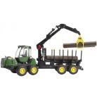 Bruder 02133 John Deere 1210E szállító rönkrakodóval
