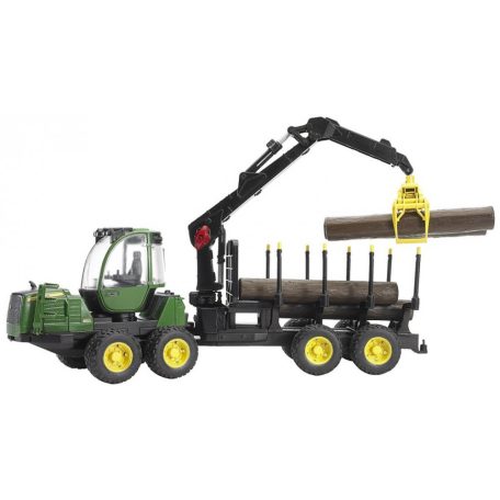 Bruder 02133 John Deere 1210E szállító rönkrakodóval