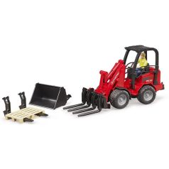   Bruder 02191 Schäffer 2630 kompakt rakodógép figurával és kiegészítőkkel