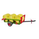 Bruder 02204 Bálaszállító pótkocsi 3 db körbálával