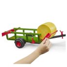 Bruder 02204 Bálaszállító pótkocsi 3 db körbálával