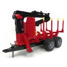   Bruder 02252 Erdészeti pótkocsi rakodóval és négy rönkkel