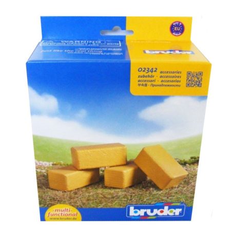 Bruder 02342 Szögletes szalmabála (4 db-os)