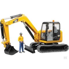 Bruder 02466 CAT mini exkavátor munkással