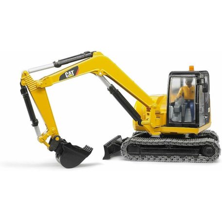 Bruder 02466 CAT mini exkavátor munkással